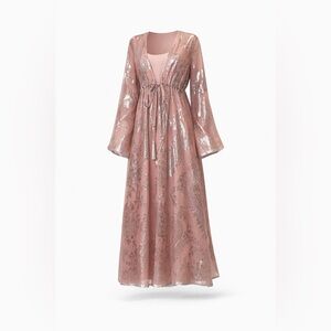 Soft Surroundings Paisley Dress Womens SZ M Romantic Royal Dreamy Ethereal Fairy